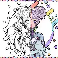 Anime Tüdrukute Värvimisraamat: Pop-Manga Värvimine mängu ekraanipilt