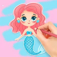 coloring_book_enjoying_mermaid Pelit