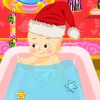 elsa_bathing_baby_santa રમતો