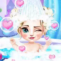 얼음 여왕 엘사 아기 목욕