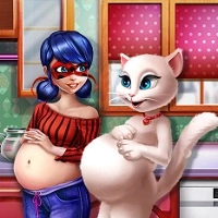 lady_and_kitty_pregnant_bffs ហ្គេម