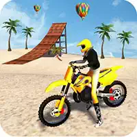 Motokros Çimərlik Oyunu: Bike Stunt Racing