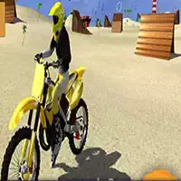 Motor Cycle Beach Stunt