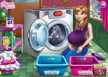 Anna Pregnant Laundry Day game screenshot