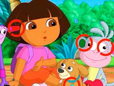 Dora Spot The Difference skærmbillede af spillet