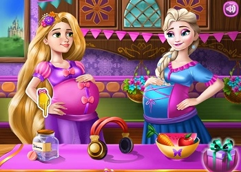 Elsa dhe Rapunzel, miq të ngushtë që janë shtatzëna pamje nga ekrani i lojës