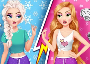 Elsa E Rapunzel Princess Rivalry screenshot del gioco