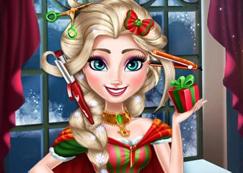 Elsa Χριστουγεννιάτικα Πραγματικά Κουρέματα στιγμιότυπο οθόνης παιχνιδιού