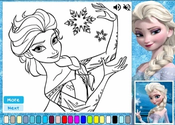 Colorear A Elsa De Frozen captura de pantalla del juego