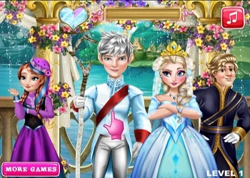 Elsa Wedding Kiss game screenshot