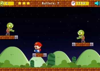 Mario I Shëndoshë Vs Zombies pamje nga ekrani i lojës