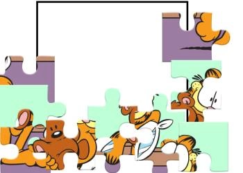 Jigsaw Garfield pamje nga ekrani i lojës