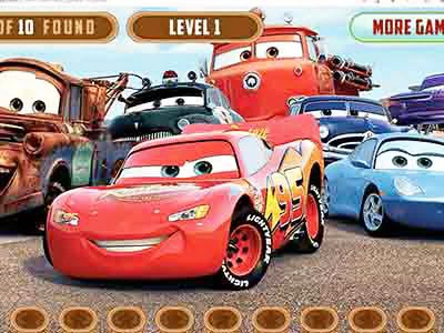 Lightning Mcqueen Hidden στιγμιότυπο οθόνης παιχνιδιού