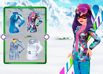 Mask Lady Ski Time schermafbeelding van het spel