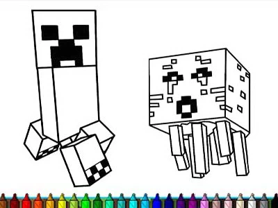 Minecraft Забавна Книжка За Оцветяване екранна снимка на играта