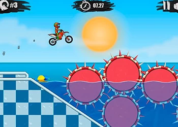 Moto X3M プール パーティー ゲームのスクリーンショット