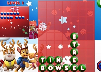 Nick Jr Christmas Wordblocks game screenshot