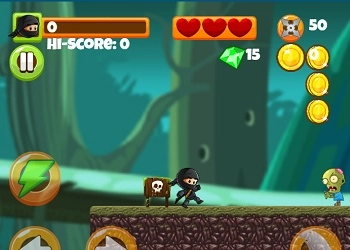 Ninja-Kid Gegen Zombies Spiel-Screenshot