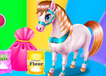 Pony Cooking Rainbow Cake រូបថតអេក្រង់ហ្គេម