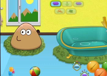 Play Pou Baby Bathing game free online