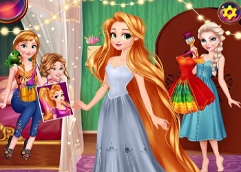 Rapunzel, Progetta Il Tuo Vestito Arcobaleno. screenshot del gioco