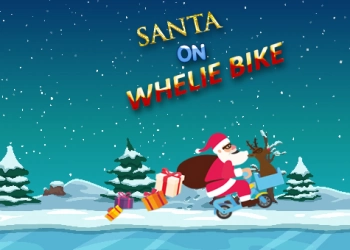 Kerstman Op Wheelie Bike schermafbeelding van het spel