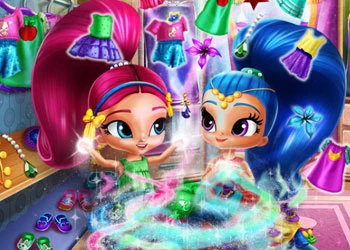 Ачыстка Гардэроба Shimmer And Shine скрыншот гульні