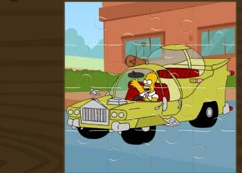 Jigsaw De Carro Dos Simpsons captura de tela do jogo
