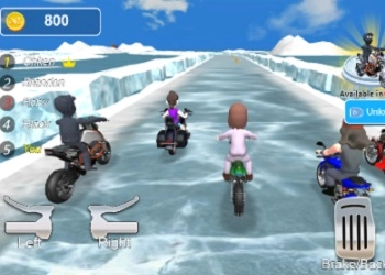 Schneemoto-Rennen Spiel-Screenshot