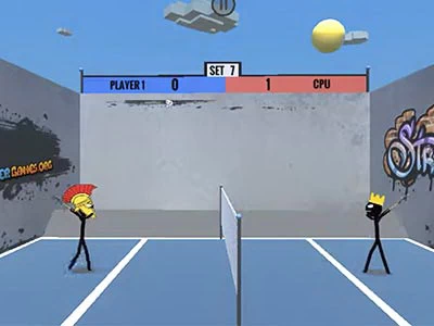 Stokfiguur Badminton 3 schermafbeelding van het spel