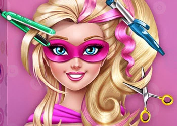 Super Barbie Real Haircuts խաղի սքրինշոթ