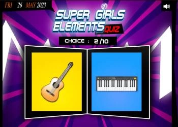 Super Girls Elements Kvíz játék képernyőképe