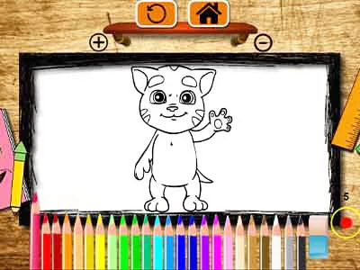 Livre De Coloriage Tom Qui Parle capture d'écran du jeu