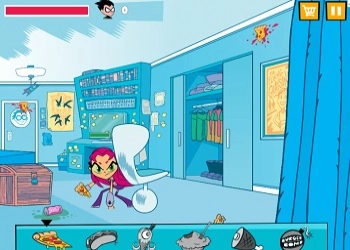 Teen Titans Go! Spellen: Voedselgevecht schermafbeelding van het spel