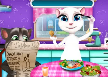 Jantar Divertido De Tom E Angela captura de tela do jogo