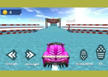 Acrobacia de Carro Surfista na Água captura de tela do jogo