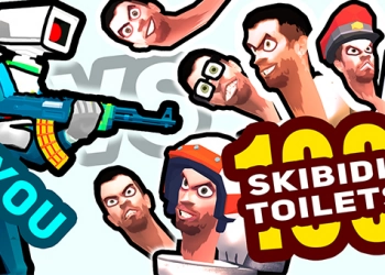 Dig Vs 100 Skibidi Toiletter skærmbillede af spillet